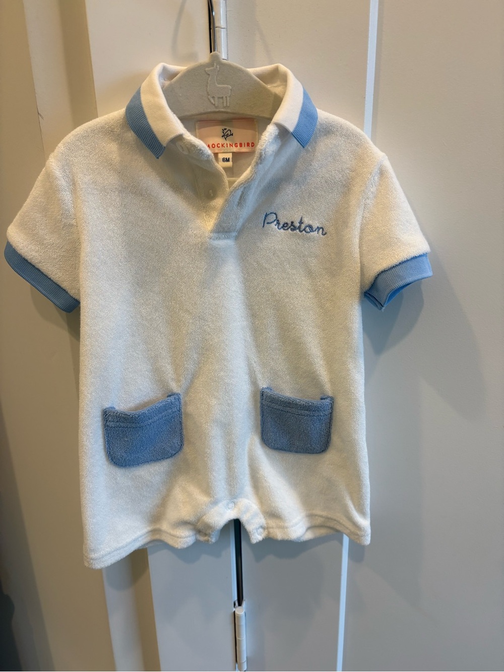 Terry Cloth Polo Romper - Preston Embroidery